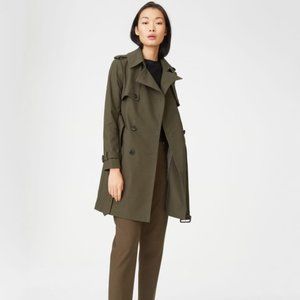 Club Monaco Green Cotton Trench